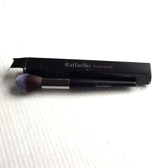 RAFFAELLO Flawless Powder Brush Black Handle Purple Bristles 8 inches - Picture 2 of 9